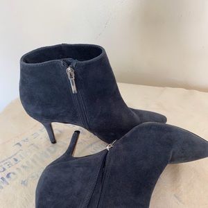 Blue suede boots